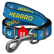 Повідець Waudog Nylon для собак, нейлоновий, малюнок "Патрон", регульований, розмір M, 20 мм/152-183 см