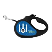 Повідець-рулетка Waudog R-leash для собак, малюнок "Патрон", розмір L, до 50 кг, 5 м, світловідбиваюча стрічка