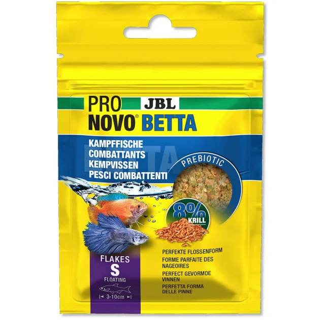Корм JBL Pronovo Betta Flake S для бойцовых рыбок, хлопья, 20 мл, 6 г