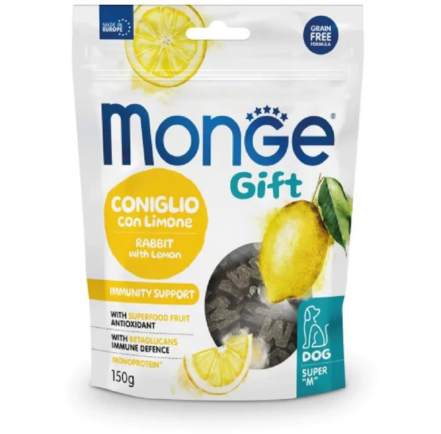 Ласощі Monge Gift Dog Immunity support для собак, підтримка імунітета, кролик з лимоном, 150 г