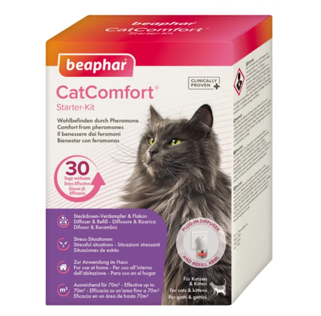 Заспокійливий дифузор Beaphar CatComfort для котів, з феромонами, 48 мл
