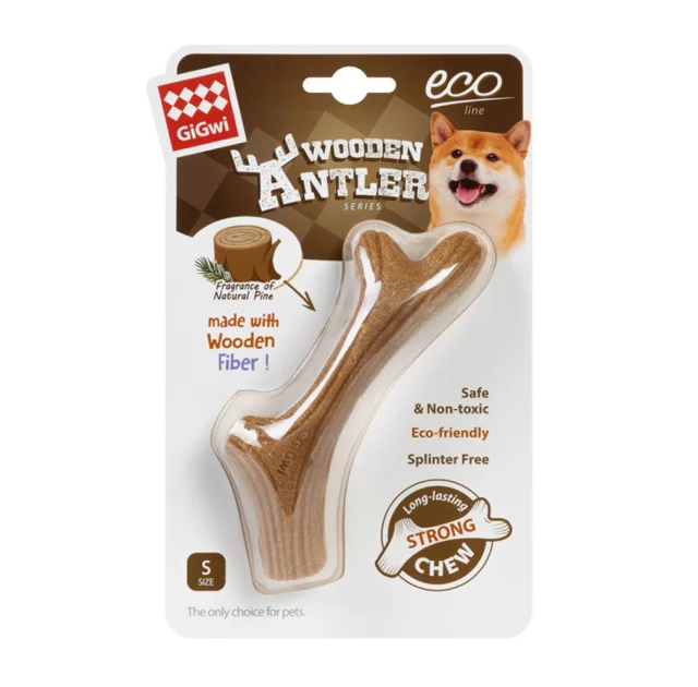 Іграшка GiGwi Wooden Antler Ріг жувальний для собак, розмір S, коричневий