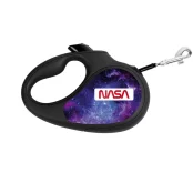 Повідець-рулетка Waudog R-leash для собак, малюнок "NASA21", L, до 50 кг, 5 м, стрічка, чорний