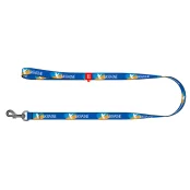 Повідець Waudog Nylon для собак, малюнок "Прапор", нейлон, розмір M, 20 мм/122 см