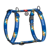 Шлея Waudog Nylon c QR-паспортом для собак, анатомическая, рисунок "Флаг", размер L, 50-90/60-100 см