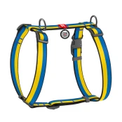 Шлея Waudog Nylon c QR-паспортом для собак, анатомическая, рисунок "Colors of freedom", размер L, 50-90/60-100 см