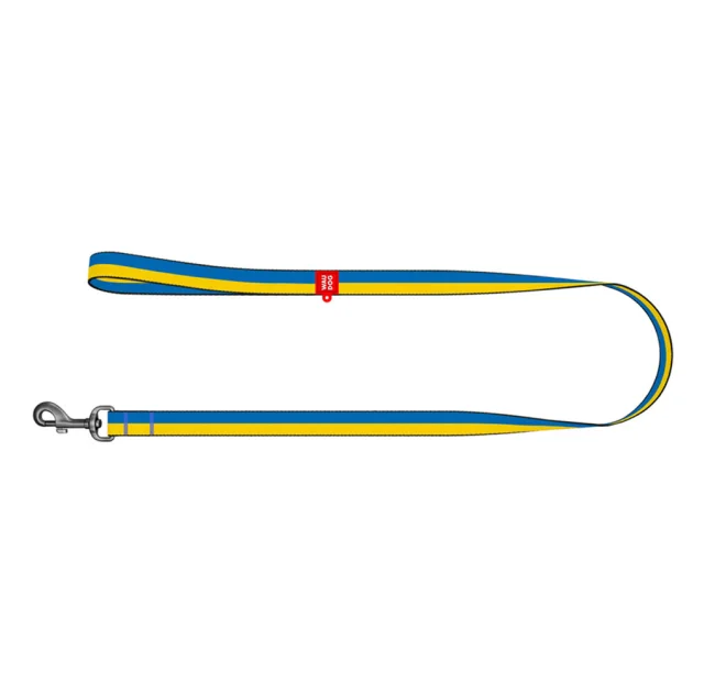 Поводок Waudog Nylon для собак, рисунок "Colors of freedom", нейлон, размер S, 15 мм/122 см