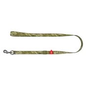 Повідець Waudog Nylon для собак, малюнок "Мілітарі", нейлон, розмір S, 15 мм/152-183 см