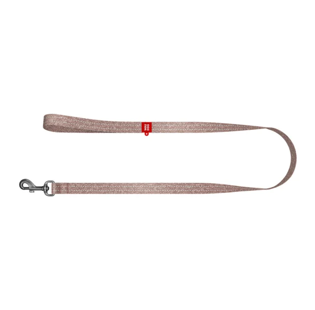 Повідець світловідбиваючий WAUDOG Re-cotton для собак, бавовна, S, 15 мм/200 см, коричневий