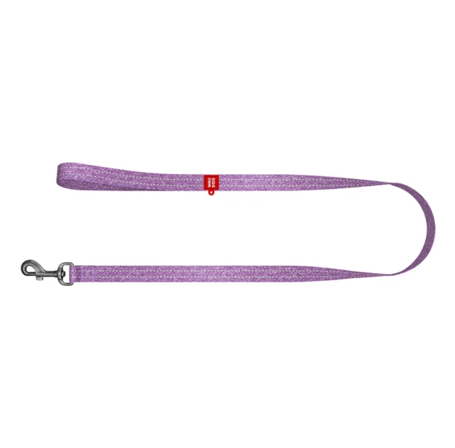 Поводок светоотражающий WAUDOG Re-cotton для собак, хлопок, S, 15 мм/200 см, фиолетовый