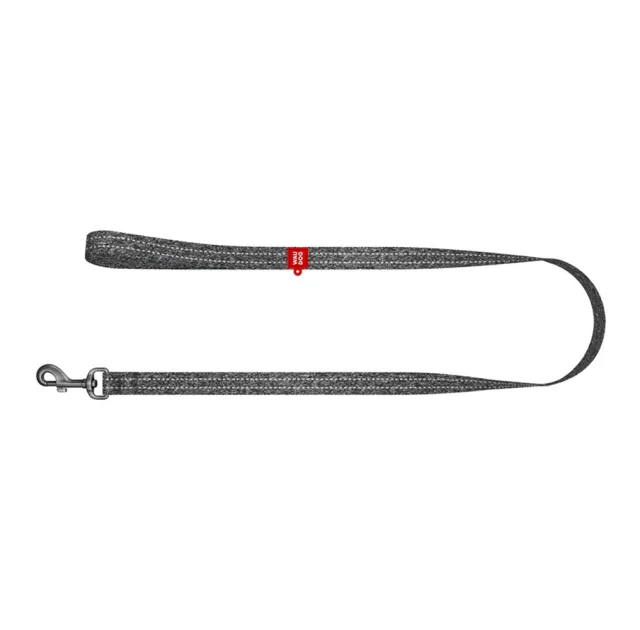 Поводок светоотражающий WAUDOG Re-cotton для собак, хлопок, S, 15 мм/200 см, серый