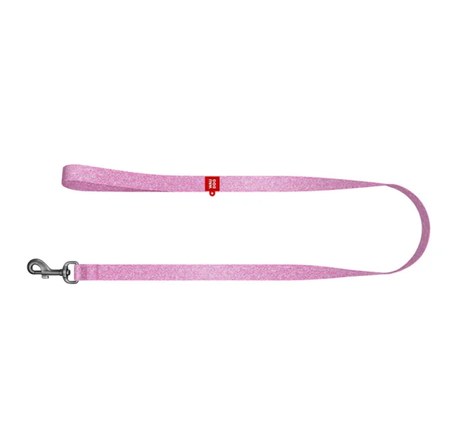 Поводок светоотражающий WAUDOG Re-cotton для собак, хлопок, S, 15 мм/300 см, розовый
