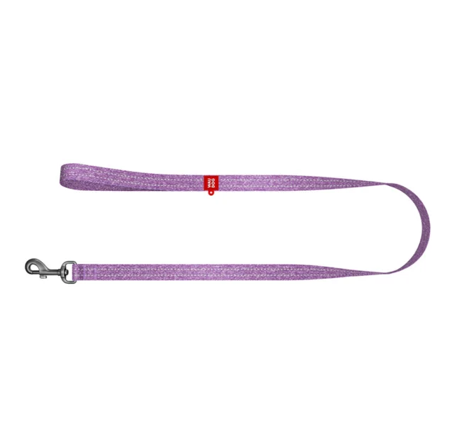 Поводок светоотражающий WAUDOG Re-cotton для собак, хлопок, S, 15 мм/300 см, фиолетовый