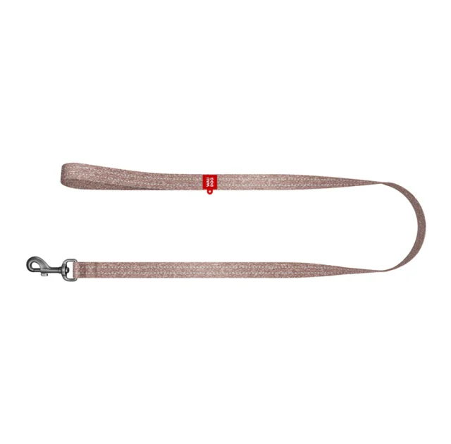 Поводок светоотражающий WAUDOG Re-cotton для собак, хлопок, M, 20 мм/200 см, коричневый