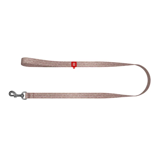 Поводок светоотражающий WAUDOG Re-cotton для собак, хлопок, M, 20 мм/300 см, коричневый