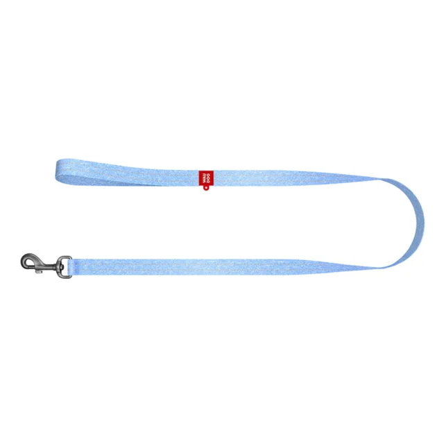 Поводок светоотражающий WAUDOG Re-cotton для собак, хлопок, L-XXL, 25 мм/200 см, голубой