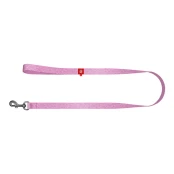 Повідець світловідбиваючий WAUDOG Re-cotton для собак, бавовна, L-XXL, 25 мм/200 см, рожевий