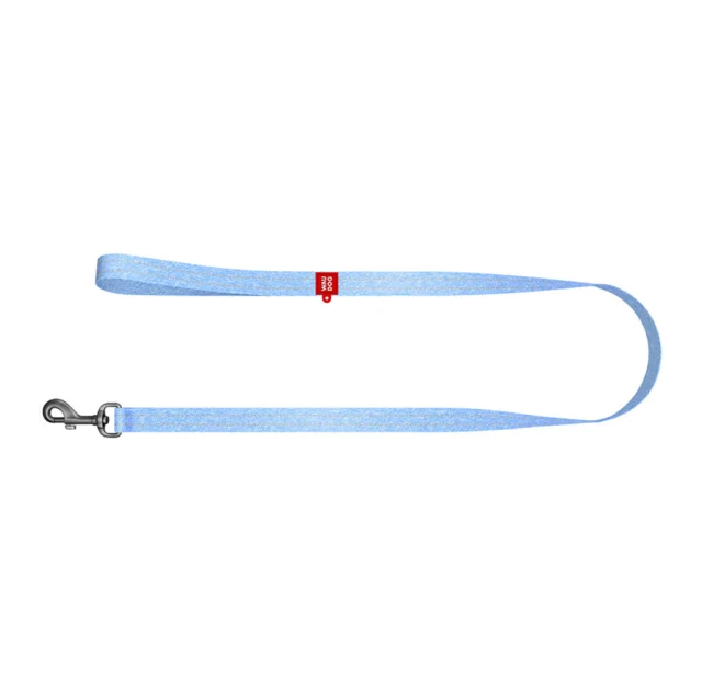 Поводок светоотражающий WAUDOG Re-cotton для собак, хлопок, L-XXL, 25 мм/300 см, голубой