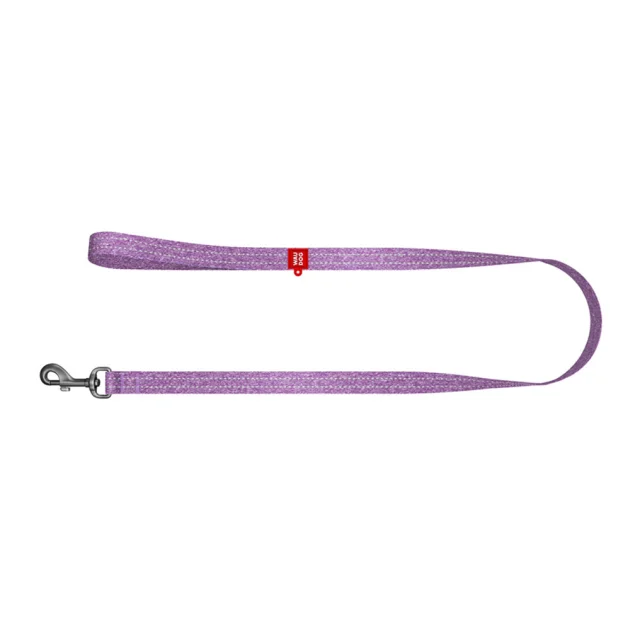 Поводок светоотражающий WAUDOG Re-cotton для собак, хлопок, L-XXL, 25 мм/300 см, фиолетовый