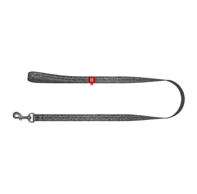 Поводок светоотражающий WAUDOG Re-cotton для собак, хлопок, L-XXL, 25 мм/300 см, серый