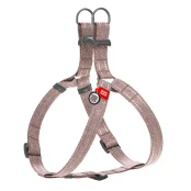 Шлея светоотражающая WAUDOG Re-cotton для собак, с QR паспортом, хлопок/пластик, S, 15 мм/40-55 см, коричневый