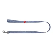 Поводок светоотражающий WAUDOG Re-cotton для собак, с QR паспортом, хлопок, S, 15 мм/150 см, синий