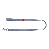 Повідець світловідбиваючий WAUDOG Re-cotton для собак, з QR паспортом, бавовна, S, 15 мм/200 см, синій