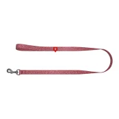 Повідець світловідбиваючий WAUDOG Re-cotton для собак, з QR паспортом, бавовна, S, 15 мм/300 см, червоний