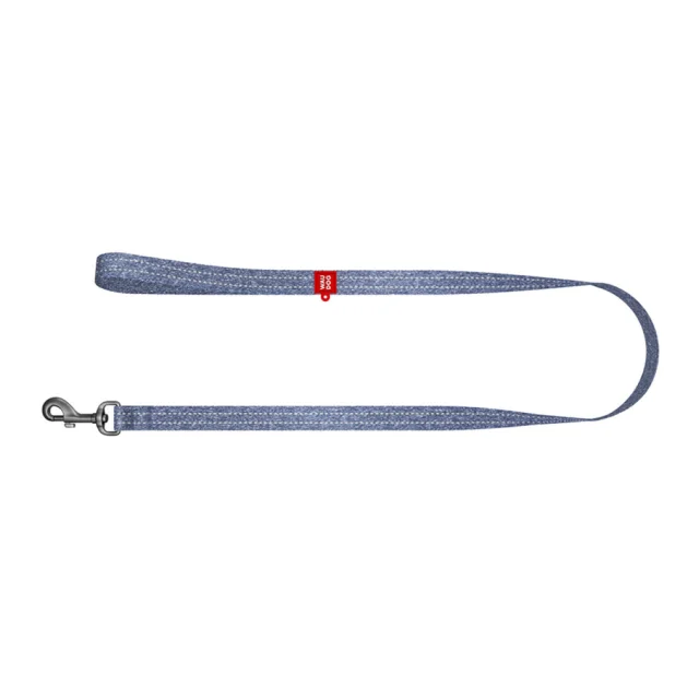 Повідець світловідбиваючий WAUDOG Re-cotton для собак, з QR паспортом, бавовна, S, 15 мм/500 см, синій