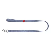 Повідець світловідбиваючий WAUDOG Re-cotton для собак, з QR паспортом, бавовна, M, 20 мм/200 см, синій