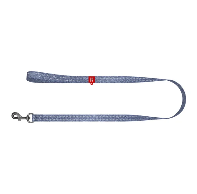 Повідець світловідбиваючий WAUDOG Re-cotton для собак, з QR паспортом, бавовна, M, 20 мм/300 см, синій