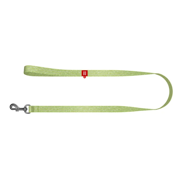Повідець світловідбиваючий WAUDOG Re-cotton для собак, з QR паспортом, бавовна, M, 20 мм/500 см, салатовий