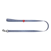 Повідець світловідбиваючий WAUDOG Re-cotton для собак, з QR паспортом, бавовна, M, 20 мм/500 см, синій