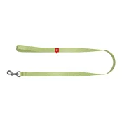 Повідець світловідбиваючий WAUDOG Re-cotton для собак, з QR паспортом, бавовна, L-XXL, 25 мм/150 см, салатовий