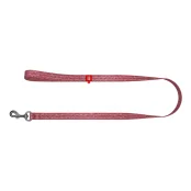 Повідець світловідбиваючий WAUDOG Re-cotton для собак, з QR паспортом, бавовна, L-XXL, 25 мм/300 см, червоний