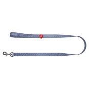 Повідець світловідбиваючий WAUDOG Re-cotton для собак, з QR паспортом, бавовна, L-XXL, 25 мм/500 см, синій