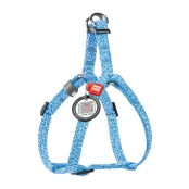 Шлея светоотражающая WAUDOG Re-cotton для кошек и собак, хлопок/пластик, XS, 10 мм/28-40 см, голубой