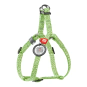 Шлея светоотражающая WAUDOG Re-cotton для кошек и собак, хлопок/пластик, XS, 10 мм/28-40 см, салатовый