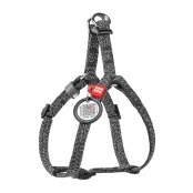 Шлея светоотражающая WAUDOG Re-cotton для кошек и собак, хлопок/пластик, XS, 10 мм/28-40 см, серый