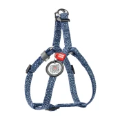 Шлея светоотражающая WAUDOG Re-cotton для кошек и собак, хлопок/пластик, XS, 10 мм/28-40 см, синий