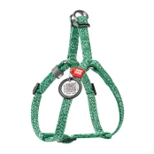 Шлея светоотражающая WAUDOG Re-cotton для кошек и собак, хлопок/пластик, XS, 10 мм/28-40 см, зеленый