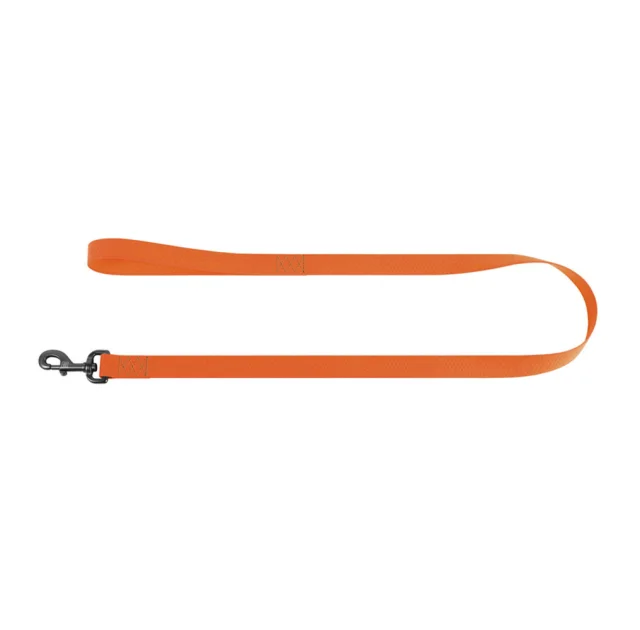 Повідець водостійкий WAUDOG Waterproof для собак, світиться, метал, L-XXL, 15 мм/305 см, помаранчевий