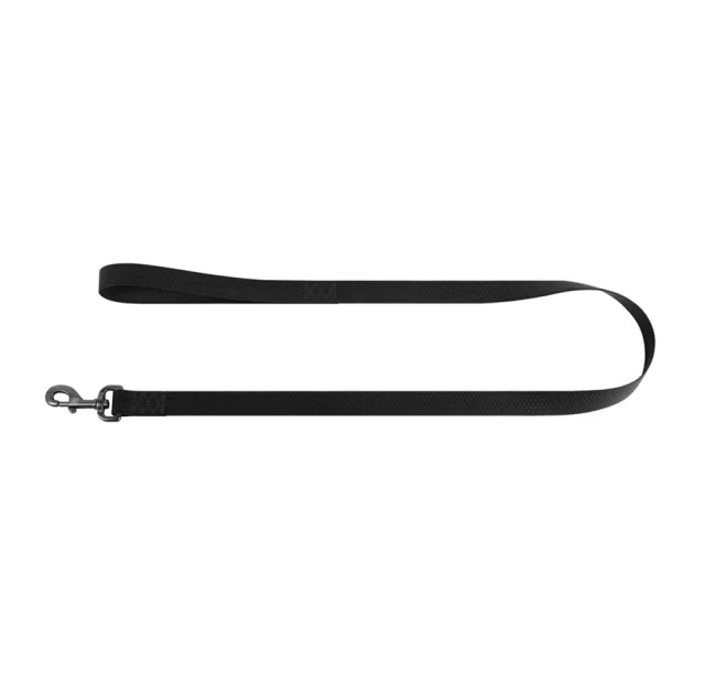 Повідець водостійкий WAUDOG Waterproof для собак, світиться, метал, L-XXL, 20 мм/305 см, чорний