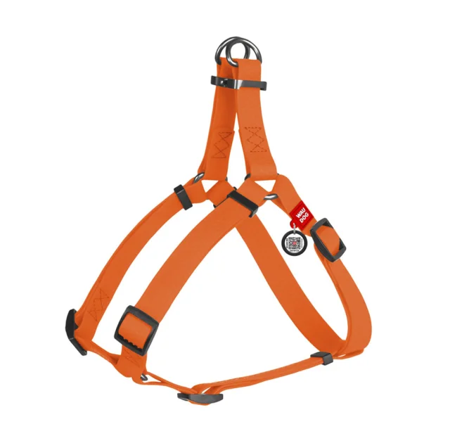 Шлея водостійка WAUDOG Waterproof для собак, метал, XS, 25 мм/60-90 см, помаранчевий