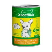 Консервы Хвостик для взрослых собак, с кусочками птицы в подливе, 415 г