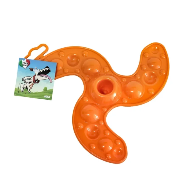 Игрушка фрисби Georplast Ninja летающая для собак, 20 см, оранжевая