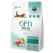 Сухий корм Optimeal для кошенят, з куркою, 200+200 г