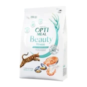 Сухий корм Optimeal Beauty Fitness для котів, контроль надмірної ваги, на основі морепродуктів, 1.5 кг