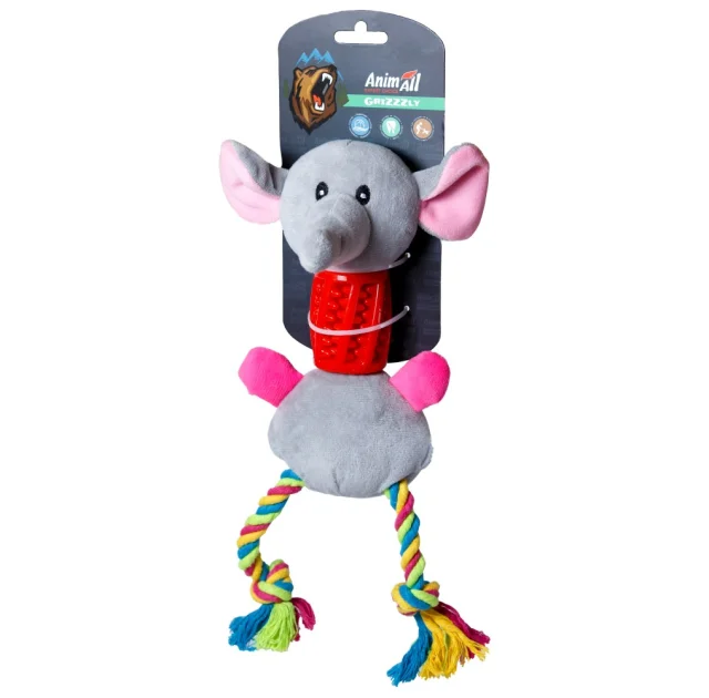 Мягкая игрушка AnimAll GrizZzly Мышка, для собак, с пищалкой, 30×13×10 см