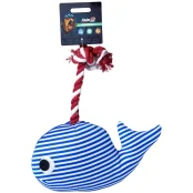 М'яка іграшка AnimAll GrizZzly Кит, для собак, з пищалкою, 23×25×8 см